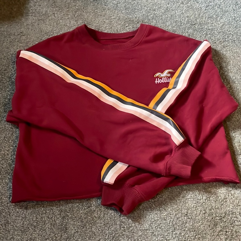 womens cropped hollsiter sweatshirt